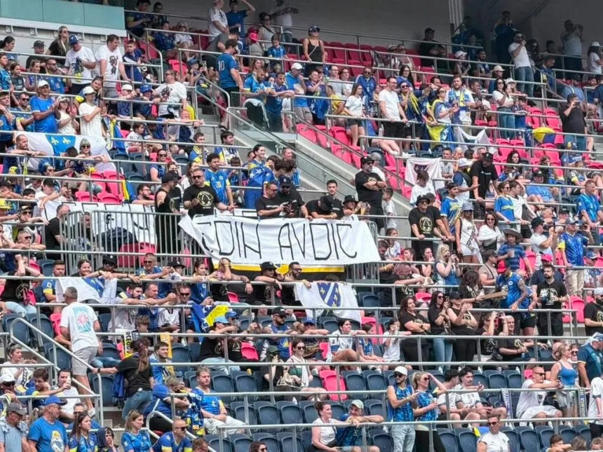 Bh. navijači u St.Louisu posvetili transparent Edinu Avdiću: 'Legende ne umiru'