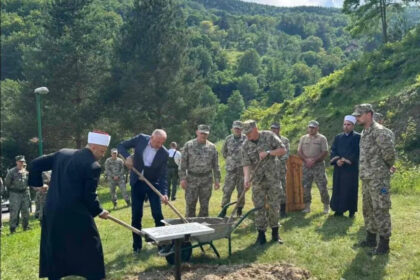 U Ustikolini položen kamen temeljac za izgradnju vojnog mesdžida OSBiH