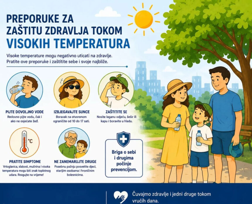 INZ: Visoke temperature mogu ugroziti zdravlje, zaštitite sebe i svoje najbliže