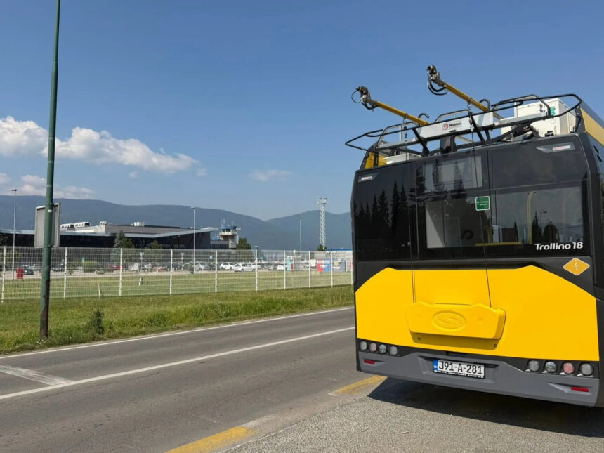Obavljena testna vožnja novog Solaris trolejbusa i do Međunarodnog aerodroma Sarajevo