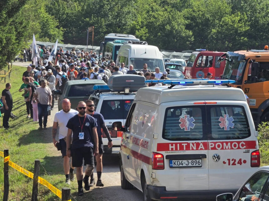 Učesnici Marša mira stigli u kamp Mravinjci, sutra završna dionica pohoda ka Potočarima