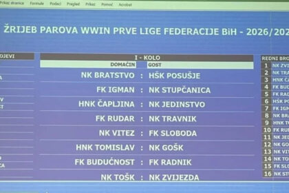 Pogledajte raspored nove sezone Prve lige FBiH