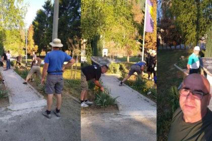 Manevarci 2. bataljona iz Zenice pripremali teren za spomen ploču šehidima, ni ekstremne temperature ih nisu zaustavile