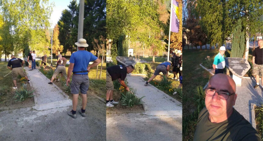 Manevarci 2. bataljona iz Zenice pripremali teren za spomen ploču šehidima, ni ekstremne temperature ih nisu zaustavile