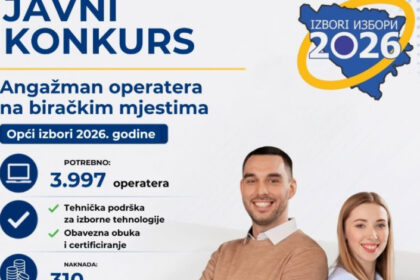 Javni konkurs: Želiš biti dio najvećeg tehnološkog iskoraka u izbornom procesu u BiH?