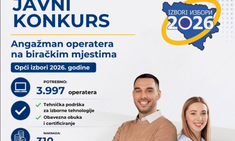 Javni konkurs: Želiš biti dio najvećeg tehnološkog iskoraka u izbornom procesu u BiH?