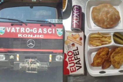 Divan gest | Mostarci pripremili hranu za vatrogasce iz Konjica: “Hvala što čuvate naše ljude”