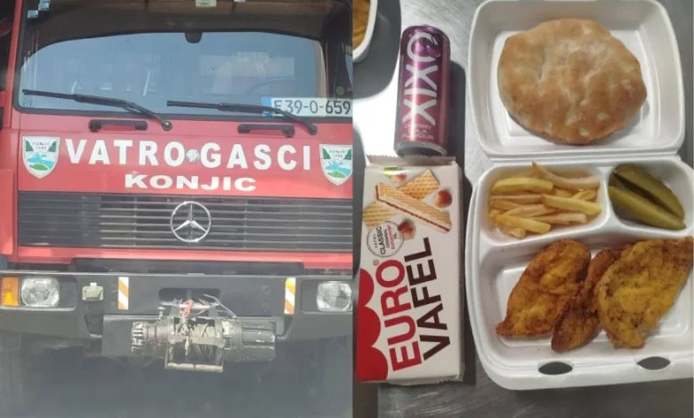Divan gest | Mostarci pripremili hranu za vatrogasce iz Konjica: “Hvala što čuvate naše ljude”