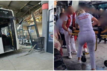 Autobus se zabio u autobusku stanicu u Živinicama, više osoba povrijeđeno