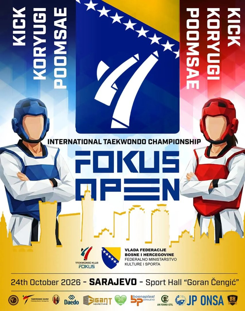 Sarajevo domaćin međunarodnog taekwondo prvenstva ‘FOKUS OPEN 2026’